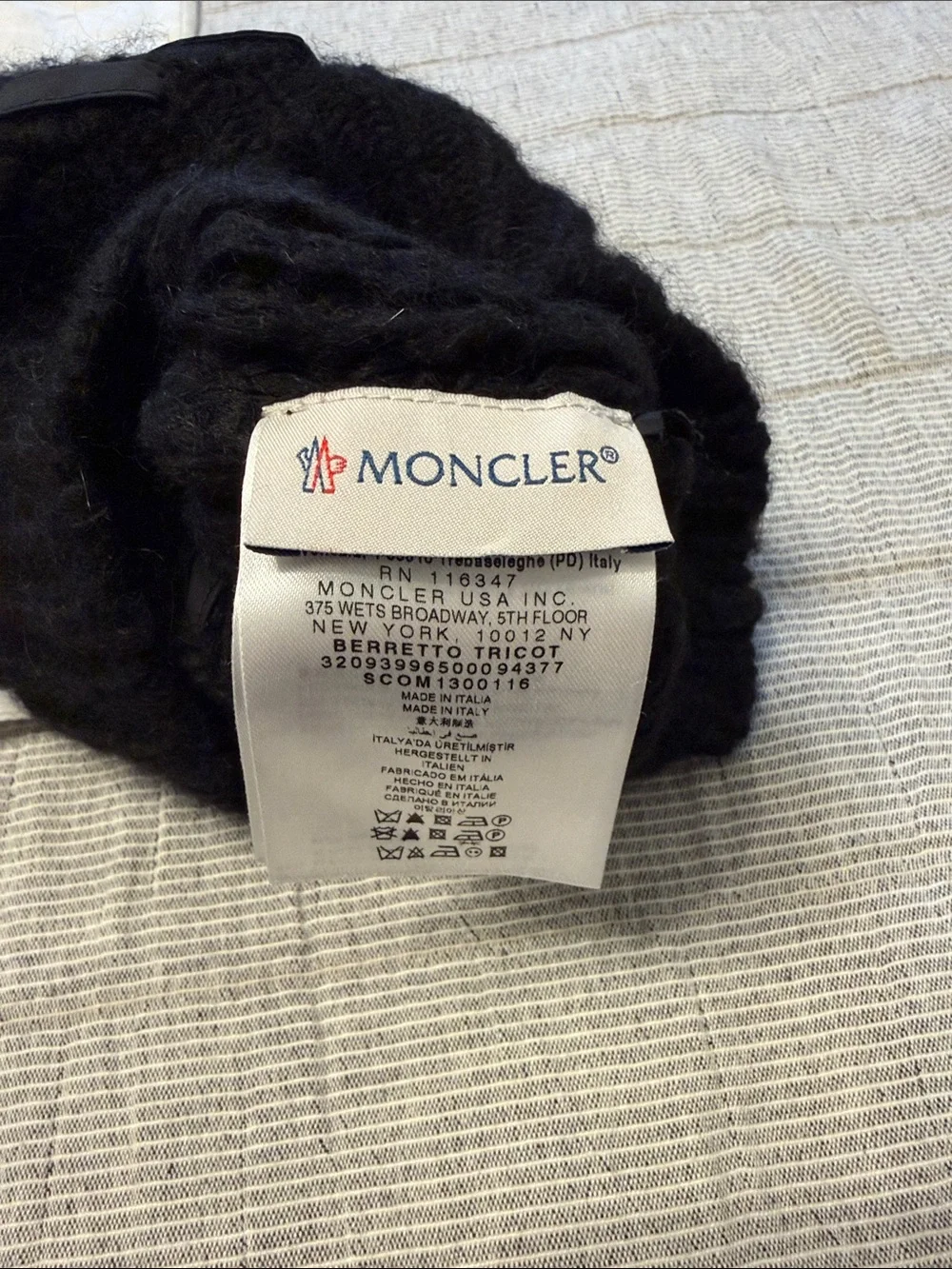 Moncler Black Beanie